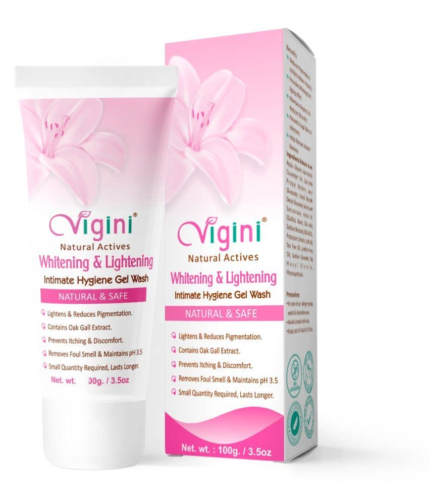Vigini Natural Lightening Intimate Hygiene  V Wash & Vag-inal Cleansing Liquid Lily Mild 1 Panty Liners