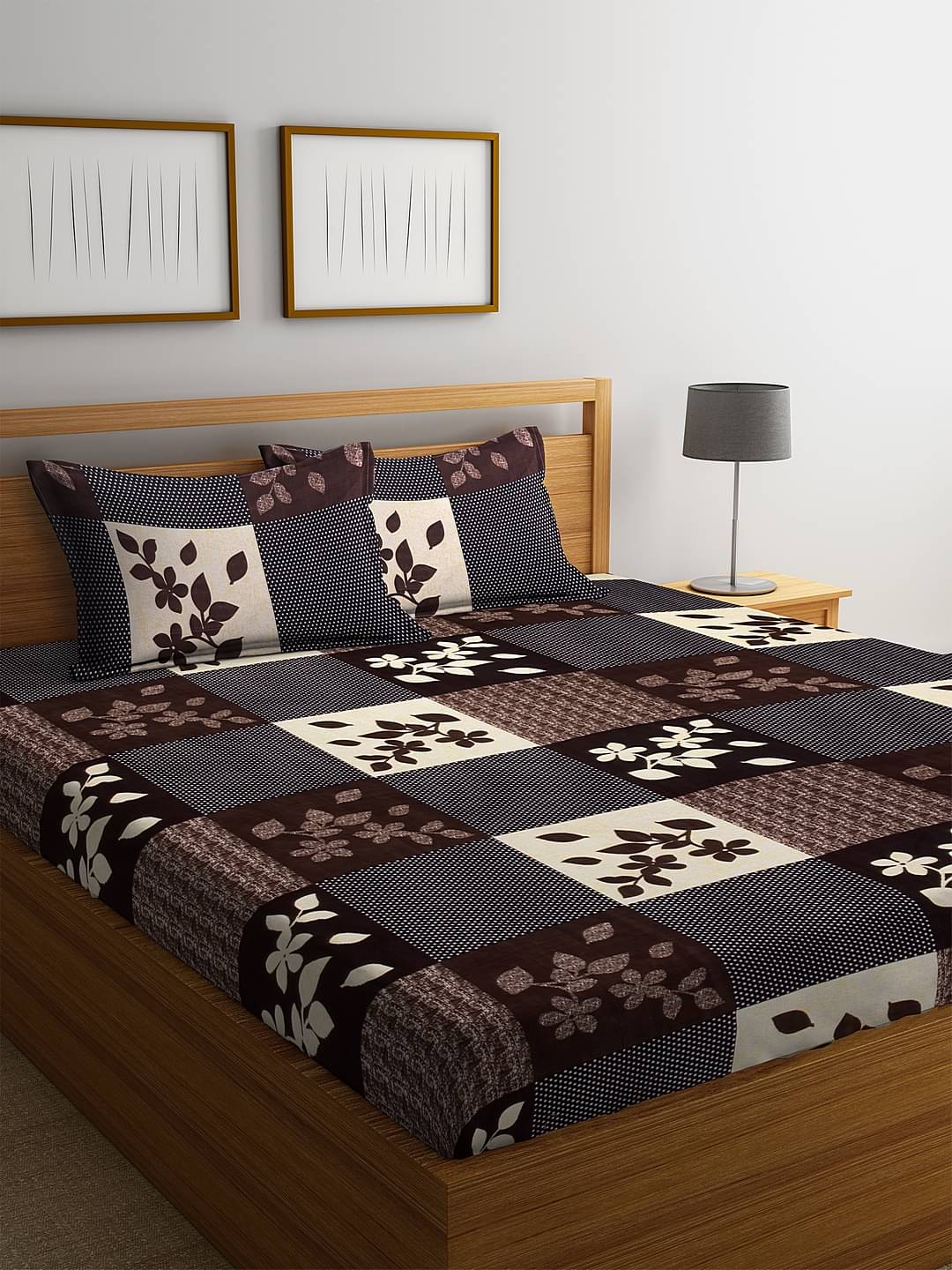 Fashion String Polyster Microfiber Double Bedsheet with 2 Pillow Covers Fashion String Polyster Microfiber Double Bedsheet with 2 Pillow Covers
