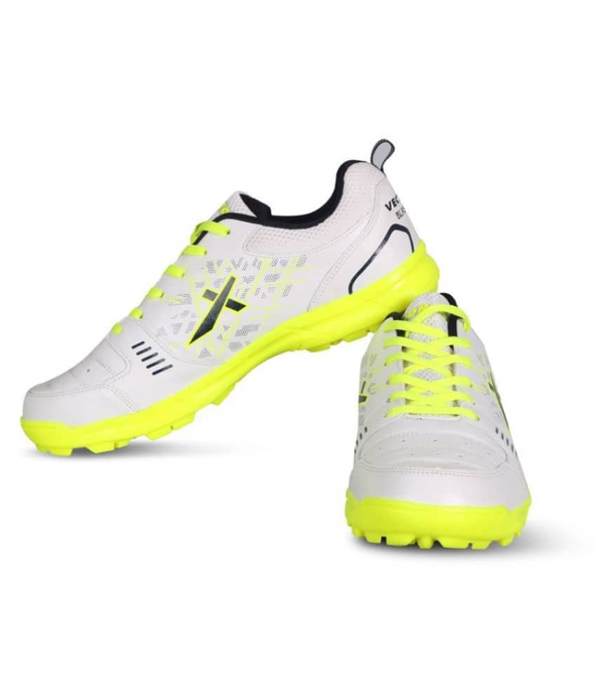 Vector X Blaster-22 Yards Cricket Shoes for Men's (White-Green) - Sports Shoes | Buy online on ZillyBuy