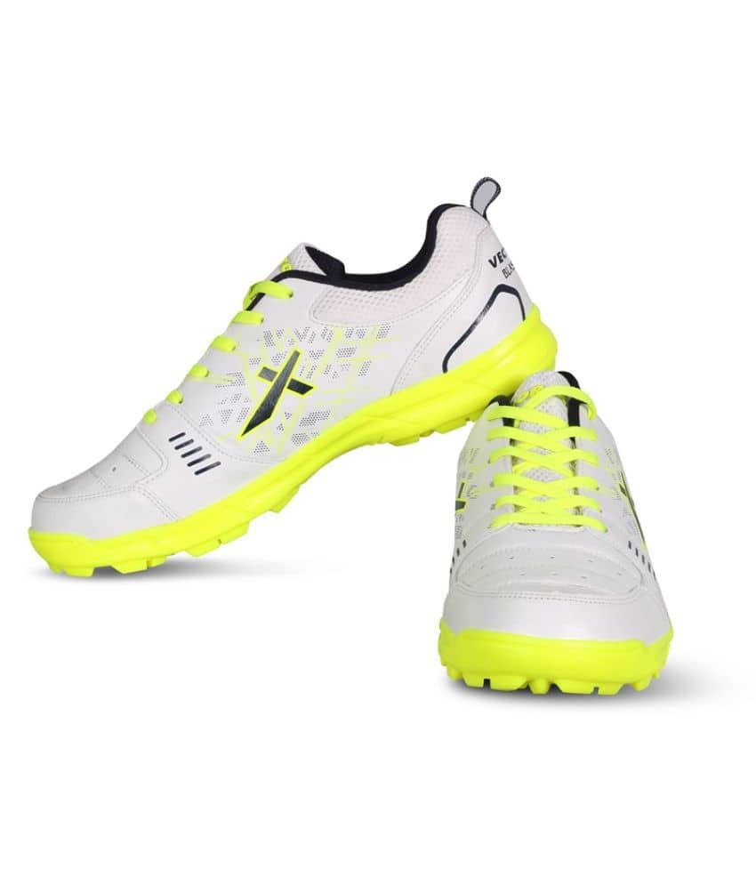 Vector X Blaster-22 Yards Cricket Shoes for Men's (White-Green) - Sports Shoes | Buy online on ZillyBuy