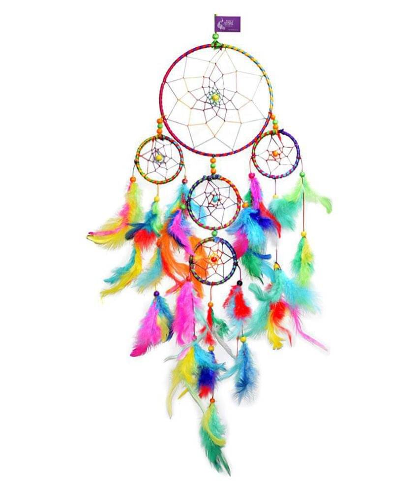 AB ENTERPRISES Feather Multicolour Dream Catcher - Pack of 1 ( X cms ) AB ENTERPRISES Feather Multicolour Dream Catcher - Pack of 1 ( X cms )