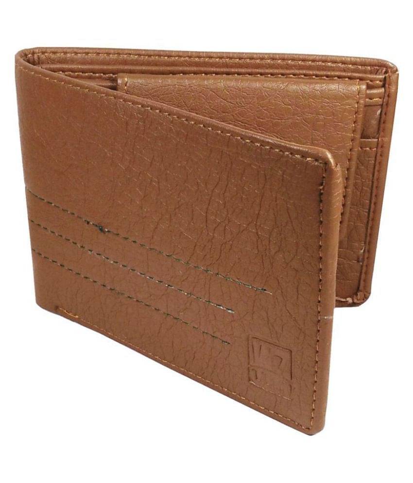     			WENZEST - Tan PU Men's Regular Wallet ( Pack of 1 )
