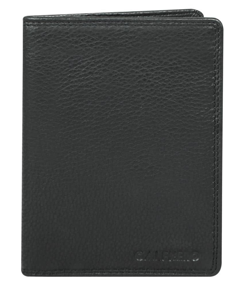 Calfnero Leather Black Passport Holder - Handbags | Buy online on ZillyBuy