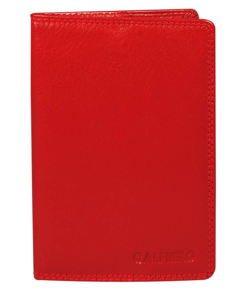 Calfnero Leather Red Passport Holder - Handbags | Buy online on ZillyBuy