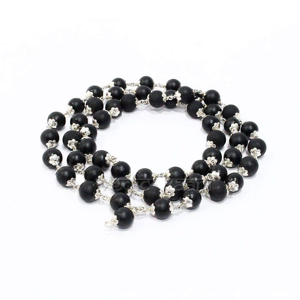 Rudra divine Shaligram Mala in Pure Silver / original shaligram mala / 54 + 1 beads mala / 6 mm beads Rudra divine Shaligram Mala in Pure Silver / original shaligram mala / 54 + 1 beads mala / 6 mm beads