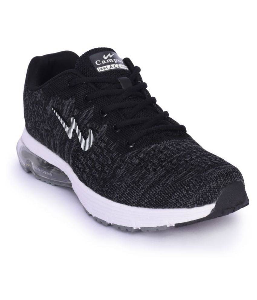 Campus KRISH Black  Men's Sports Running Shoes     			Campus KRISH Black  Men's Sports Running Shoes