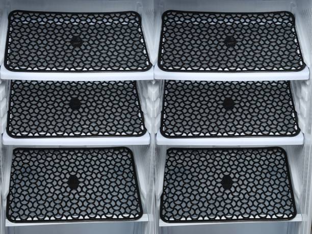 Revexo Set of 6 PVC Black Fridge Mats Revexo Set of 6 PVC Black Fridge Mats