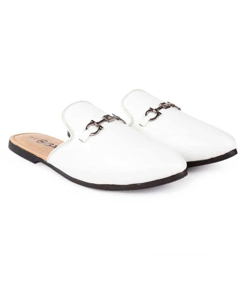 YUVRATO BAXI Mules White Casual Shoes - Casual Shoes | Buy online on ZillyBuy