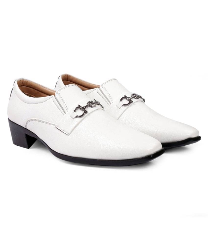     			YUVRATO BAXI Party Artificial Leather White Formal Shoes