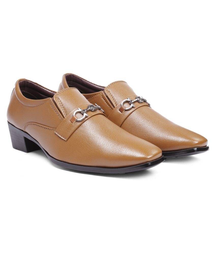     			YUVRATO BAXI Party Artificial Leather Tan Formal Shoes