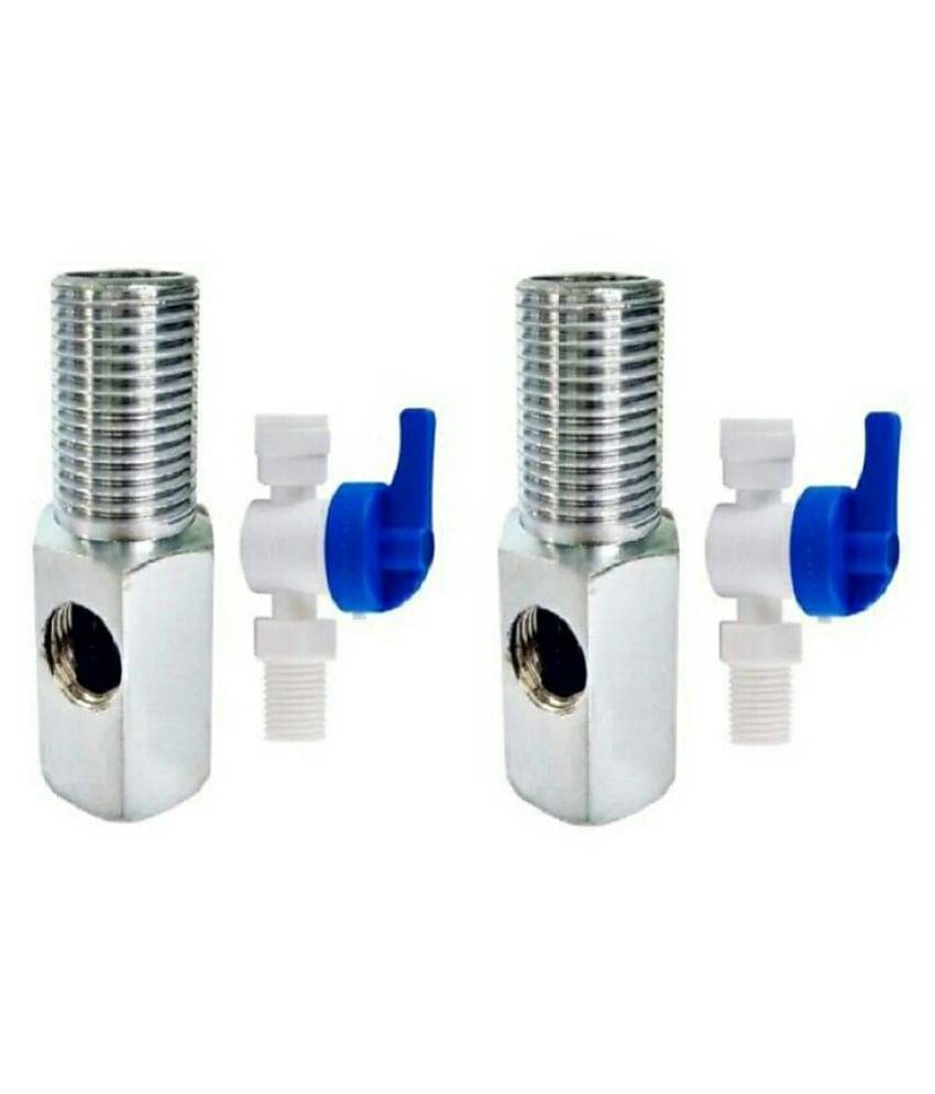     			RO Inlet Valve 1/4" (PVC) + 1/2" Nipple ( Brass ) 2 Pcs. set suited for all type of Domestic RO UV Water Purifier