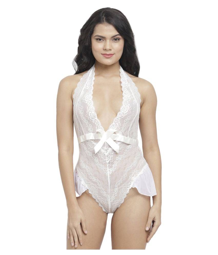     			N-Gal Polyester Teddies - White