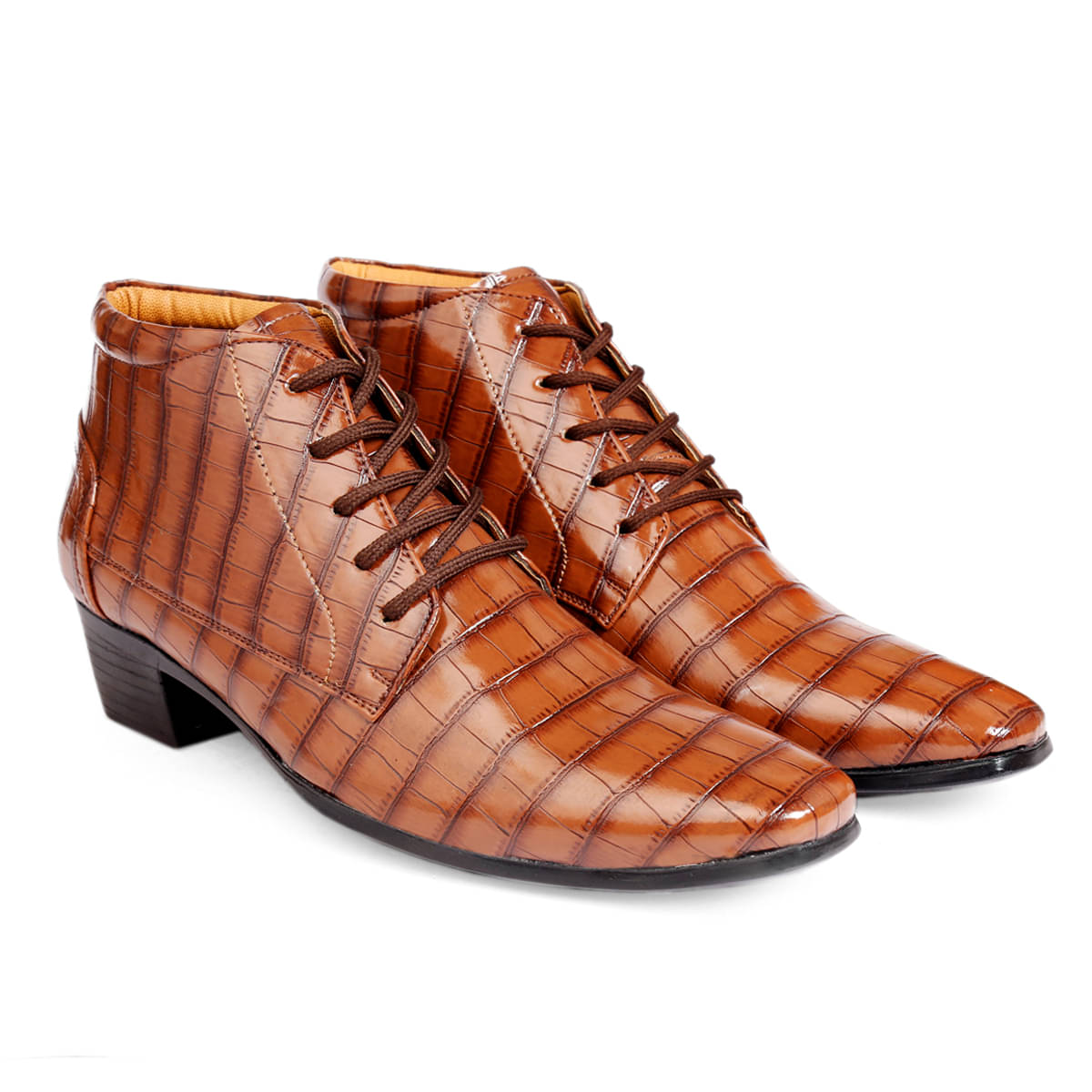    			YUVRATO BAXI Brown Party Boot