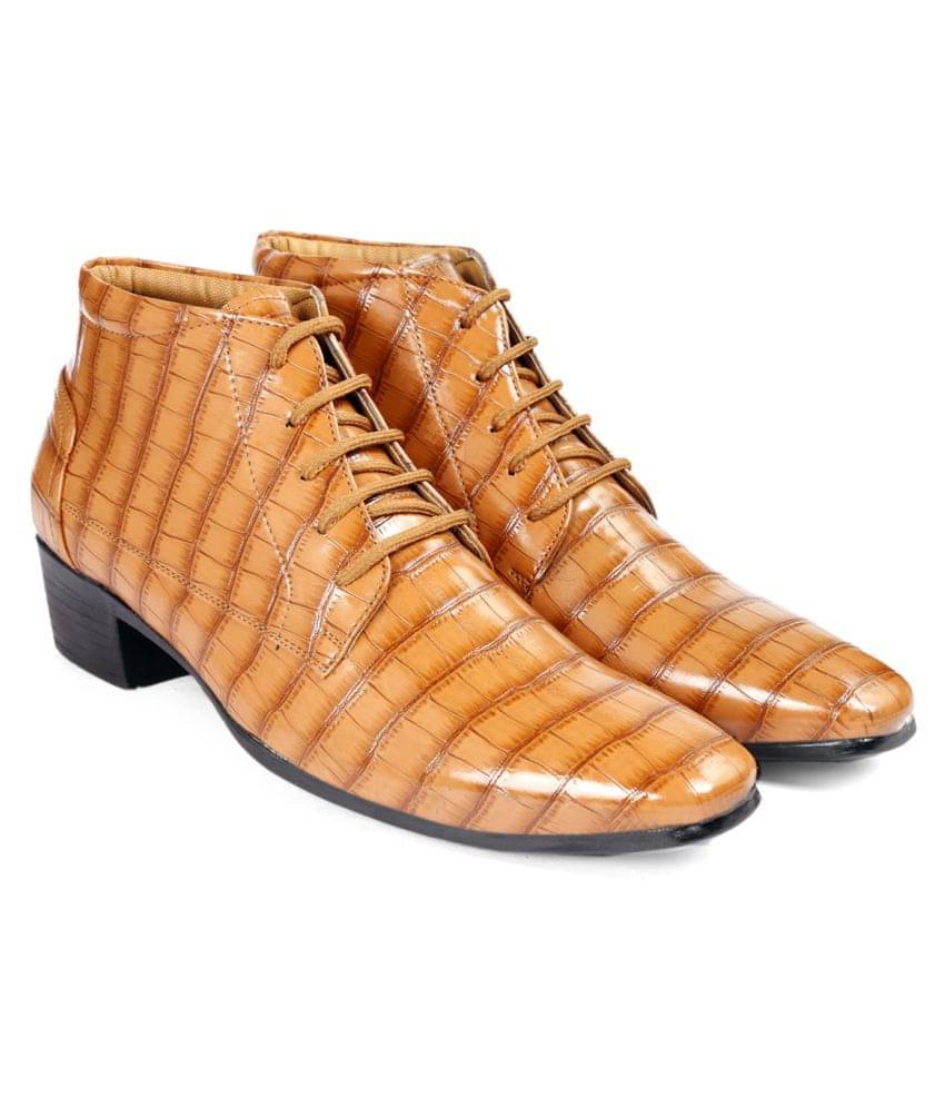     			YUVRATO BAXI Tan Party Boot