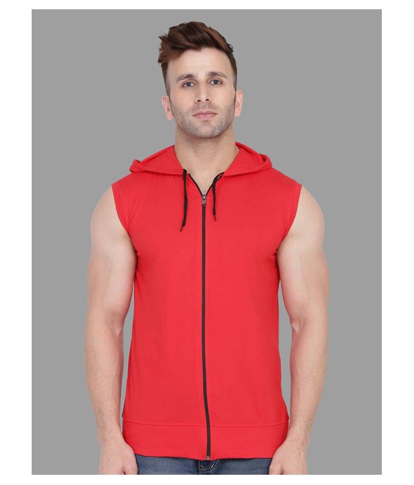     			Tfurnish Cotton Blend Red Solids T-Shirt