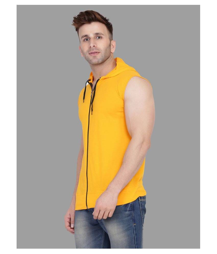 Tfurnish Cotton Blend Yellow Solids T-Shirt Tfurnish Cotton Blend Yellow Solids T-Shirt