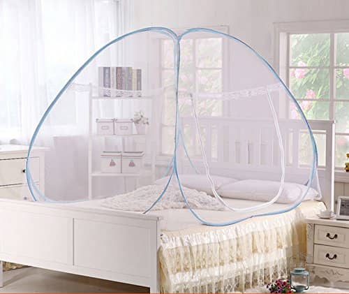YUTIRITI Double Blue Plain Mosquito Net