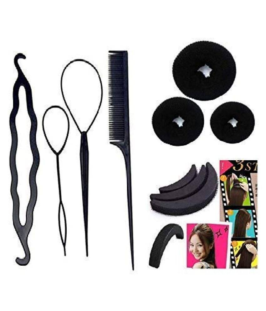     			mahek accessories hair donut braid maker puff Styler Pack of 10