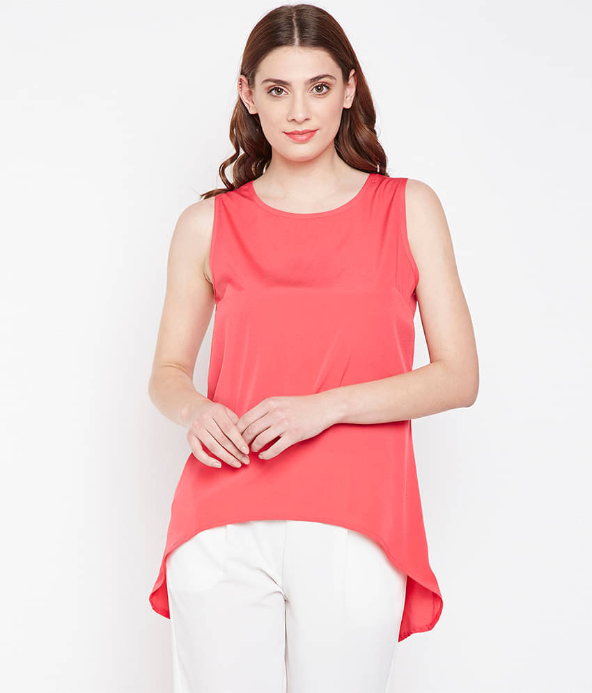 Oxolloxo Women's Polyester Regular Top ( Red ) Oxolloxo Women's Polyester Regular Top ( Red )