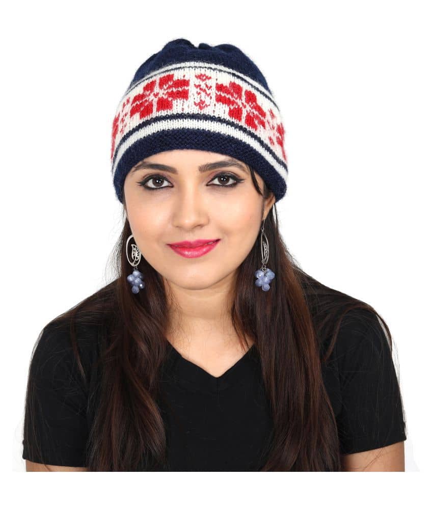 KC Store Unisex Hand-Knit Woolen Skull Cap Cap For Winters
