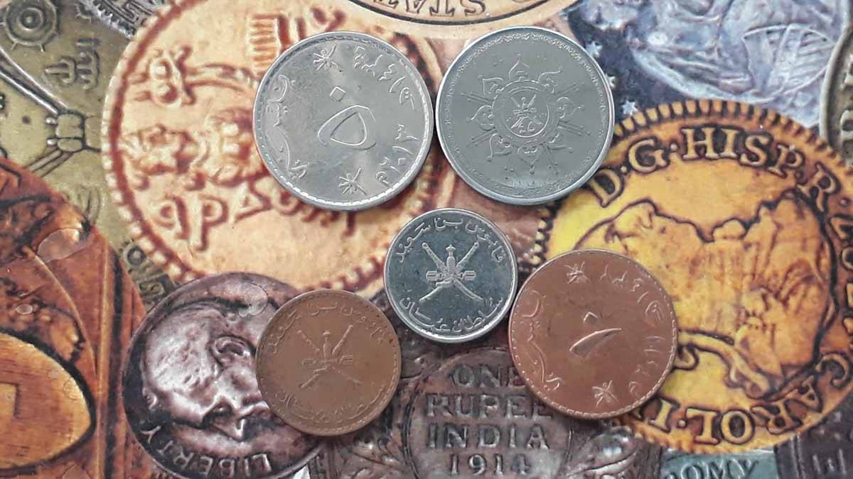     			OMAN - 5  X ALL DIFFERENT Coins Set - inc. Rare / SCARCE Ones - CIRCULATED Condition - Foreign World Coin - Vintage Collective