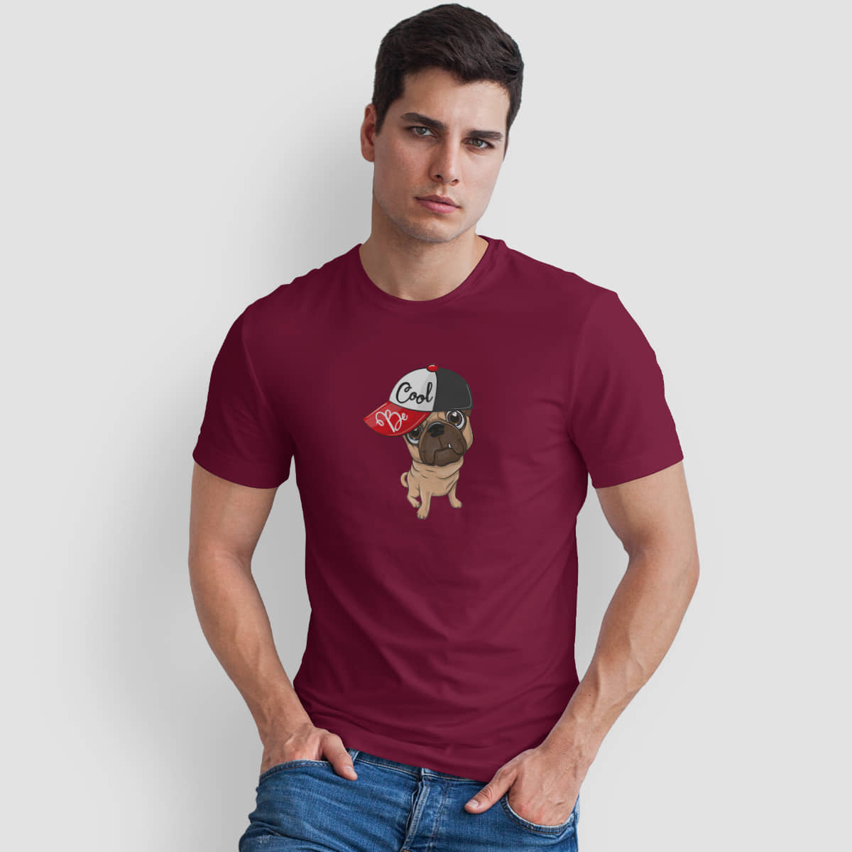 The Twenty Eight Pack of 1 Cotton Regular Fit Men's T-Shirt ( Maroon )