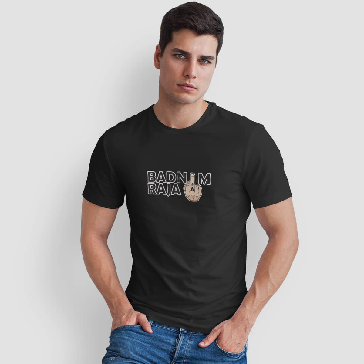 The Twenty Eight Pack of 1 Cotton Regular Fit Men's T-Shirt ( Black )
