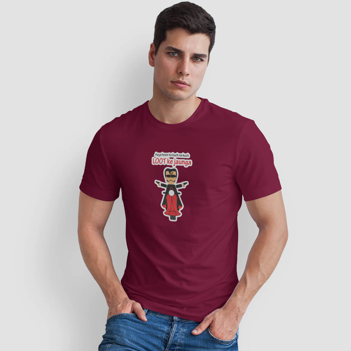     			The Twenty Eight Pack of 1 Cotton Regular Fit Men's T-Shirt ( Maroon )