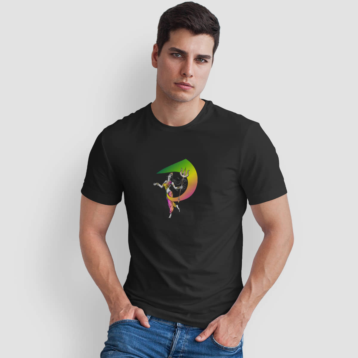 The Twenty Eight Pack of 1 Cotton Regular Fit Men's T-Shirt ( Black )