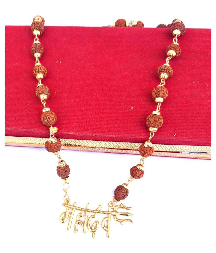     			PAYSTORE RUDRAKSHA CAP MALA WITH MAHADEV LOCKET