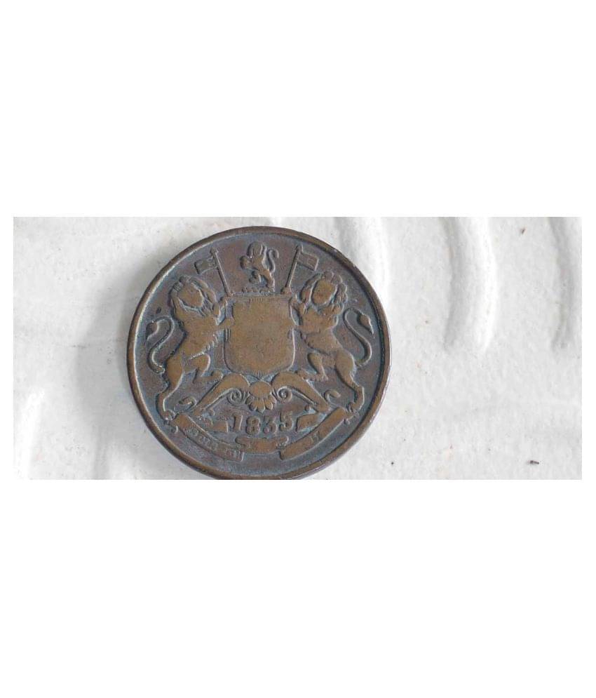 MANMAI COINS - East India Company EIC E.I.C. ( British India ) - 1835 1 Numismatic Coins MANMAI COINS - East India Company EIC E.I.C. ( British India ) - 1835 1 Numismatic Coins