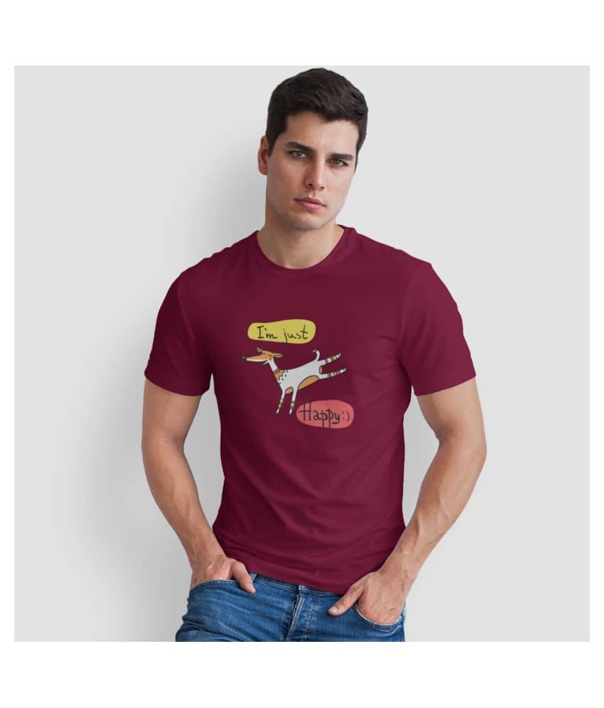 The Twenty Eight Pack of 1 Cotton Regular Fit Men's T-Shirt ( Maroon )