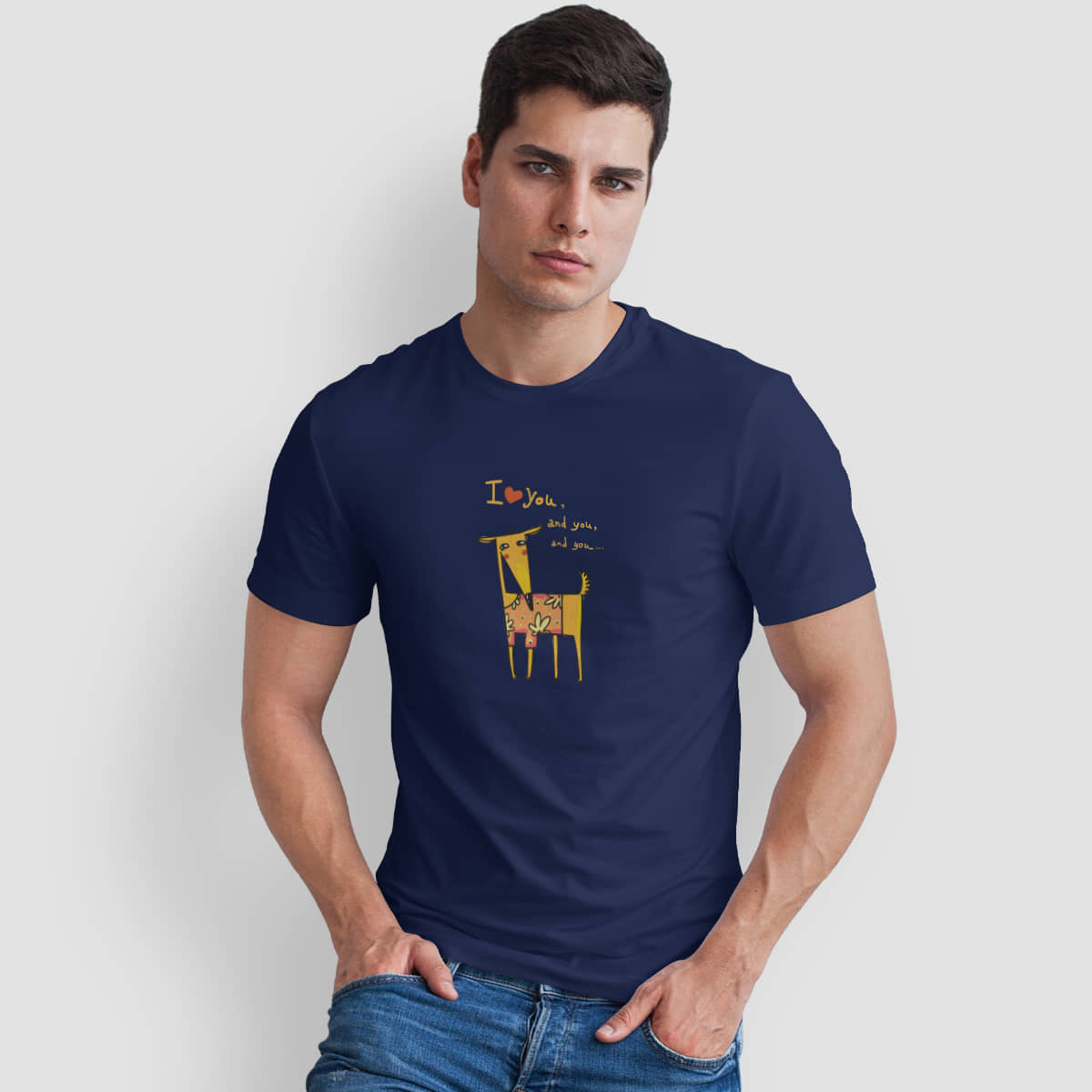 The Twenty Eight Pack of 1 Cotton Regular Fit Men's T-Shirt ( Blue )