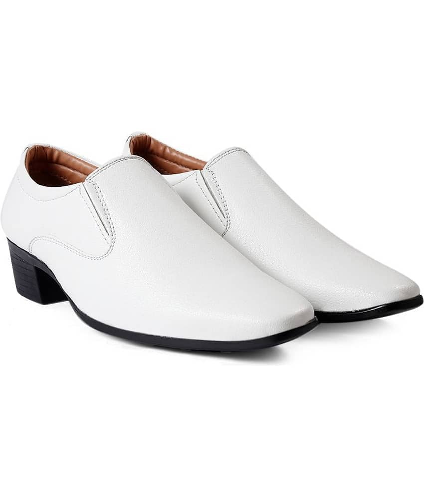 YUVRATO BAXI Slip On Artificial Leather White Formal Shoes - Formal Shoes | Buy online on ZillyBuy