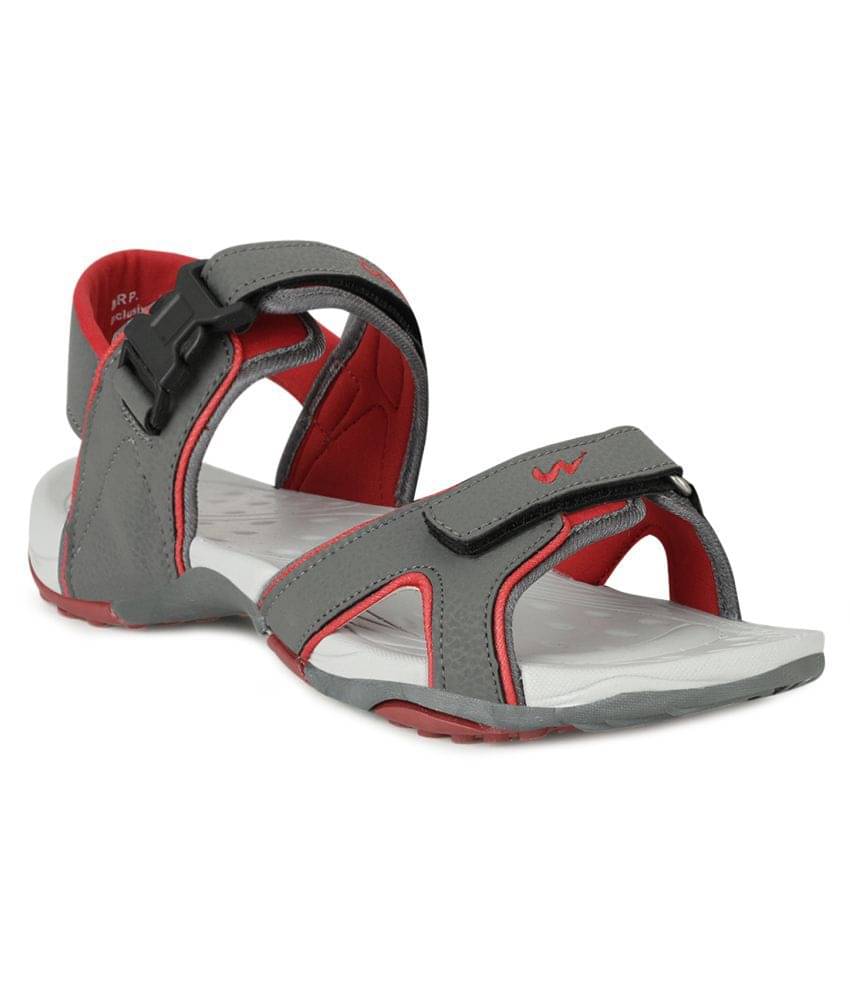     			Campus Gray Synthetic Floater Sandals
