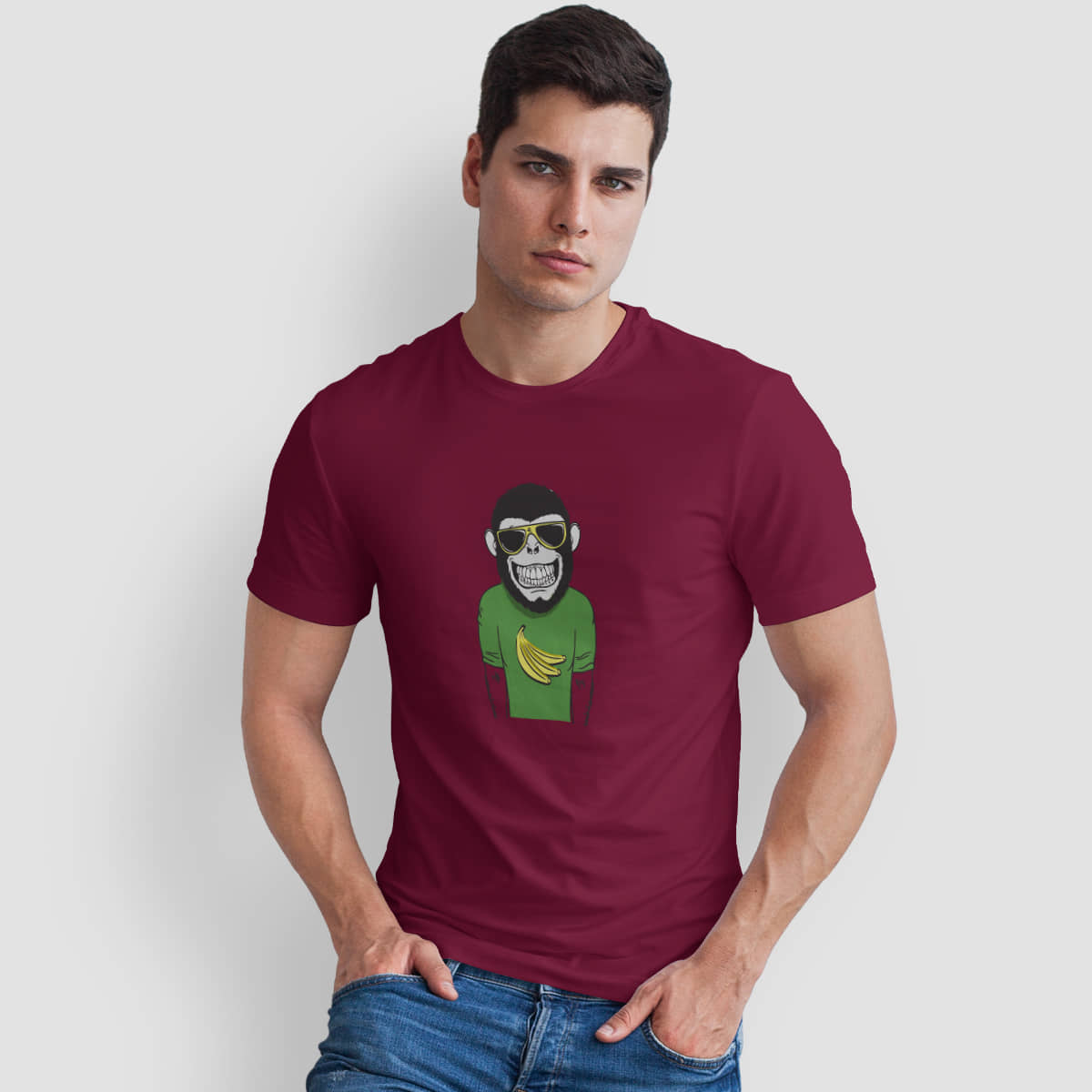 The Twenty Eight Pack of 1 Cotton Regular Fit Men's T-Shirt ( Maroon )
