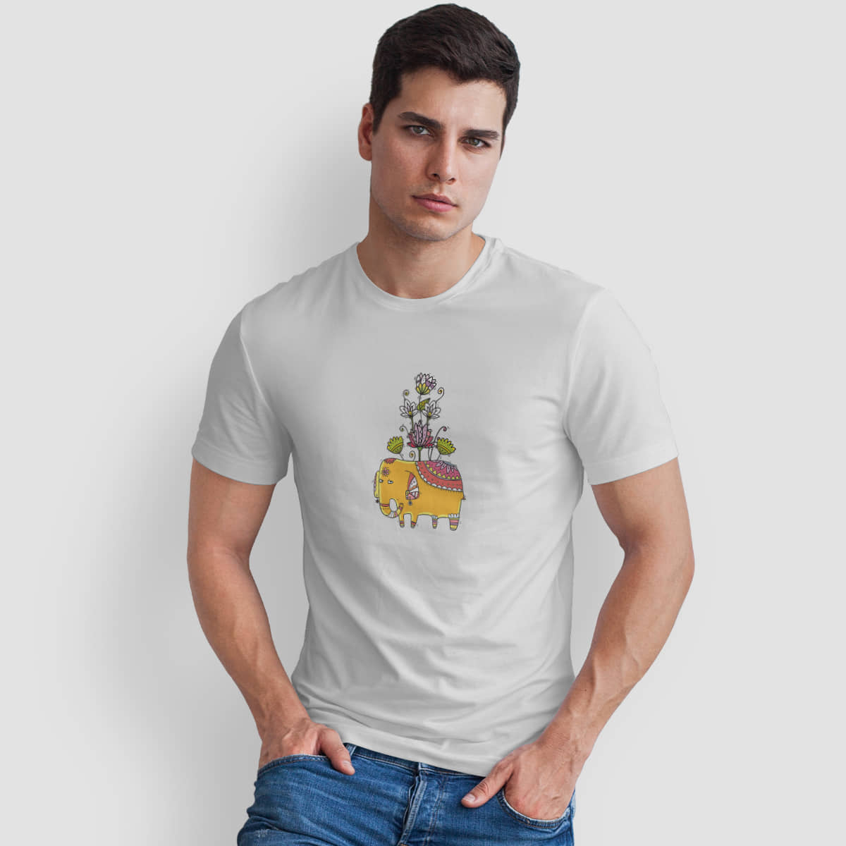 The Twenty Eight Pack of 1 Cotton Regular Fit Men's T-Shirt ( White )