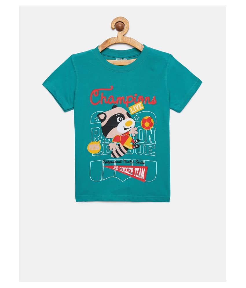 Dongli Pack of 1 Boys Cotton T-Shirt ( Multi Color )