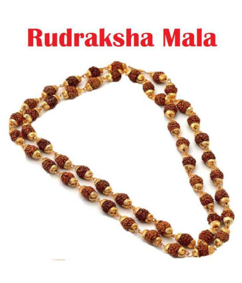Green Spiritual 5 Mukhi Rudraksha/Rudraksh Mala With Gold Plated Cap - Pack of 1 (8MM 36Beads) Green Spiritual 5 Mukhi Rudraksha/Rudraksh Mala With Gold Plated Cap - Pack of 1 (8MM 36Beads)