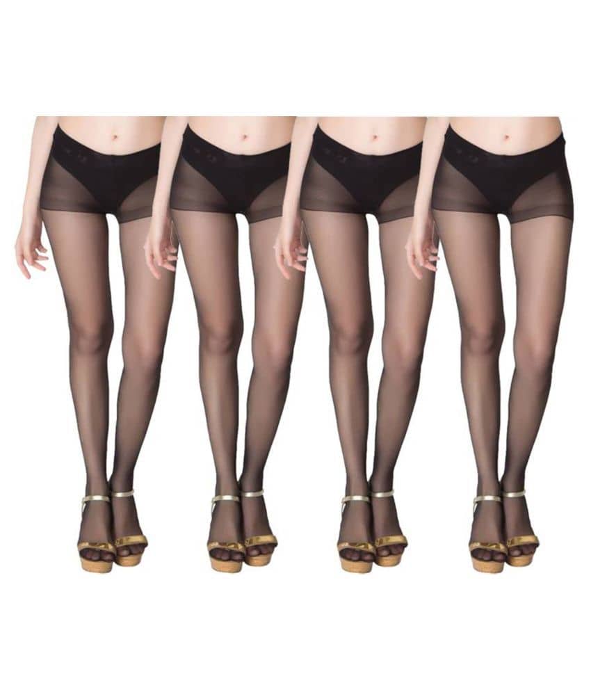 KYODO - Black Nylon Women's Full Length Socks ( Pack of 4 ) - Socks | Buy online on ZillyBuy