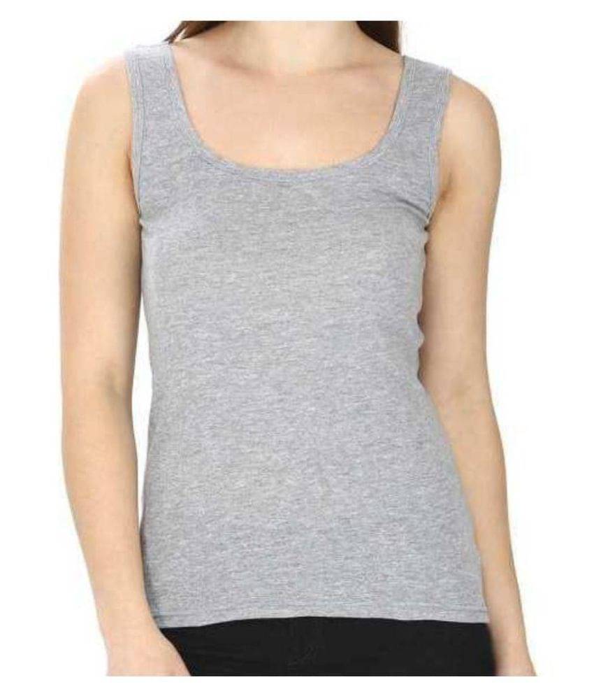     			Skandas Trendz Cotton Lycra Camisoles - Grey