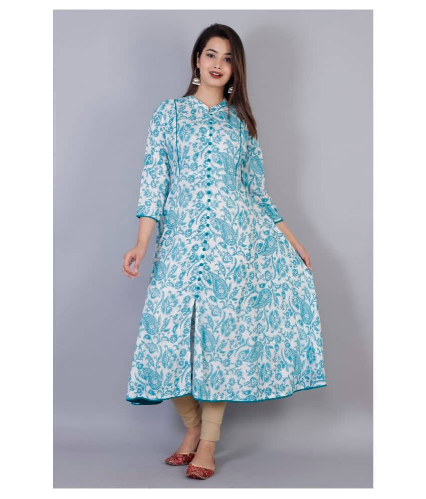 JC4U - Multicolor Rayon Women's Front Slit Kurti ( Pack of 1 ) - Kurtis, Tunics | Buy online on ZillyBuy