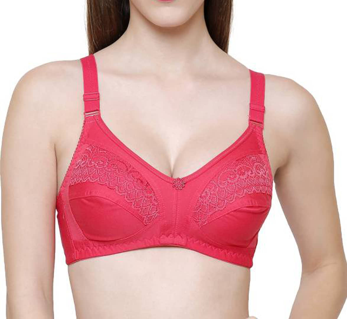 KYODO Poly Cotton Non Padded Women's Shaping Bra ( Red )
