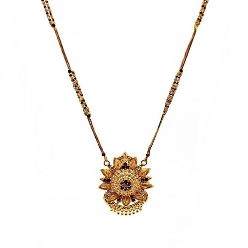 SHANKHRAJ MALL GOLD PLATED ROYAL DESIGN MANGALSUTRA FOR WOMEN-10097 SHANKHRAJ MALL GOLD PLATED ROYAL DESIGN MANGALSUTRA FOR WOMEN-10097