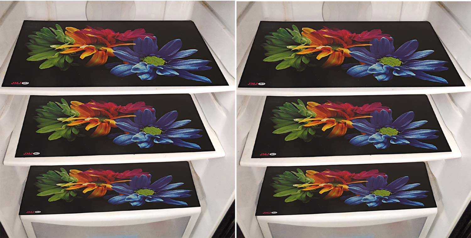 Revexo Set of 6 PVC Multi Fridge Mats Revexo Set of 6 PVC Multi Fridge Mats