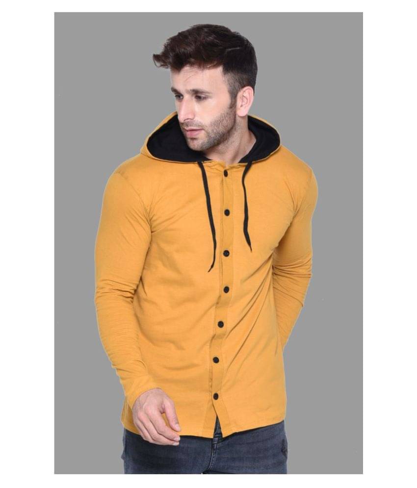     			Tfurnish Cotton Blend Gold Shirt