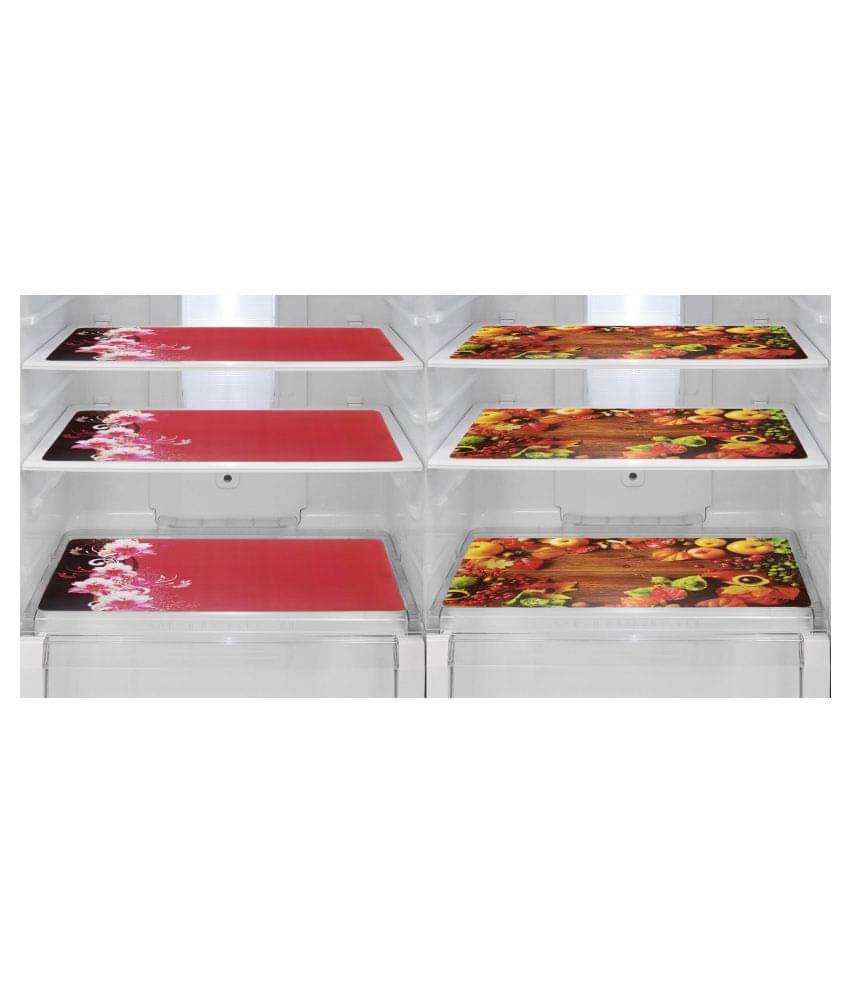 Revexo Set of 6 PVC Multi Fridge Mats Revexo Set of 6 PVC Multi Fridge Mats