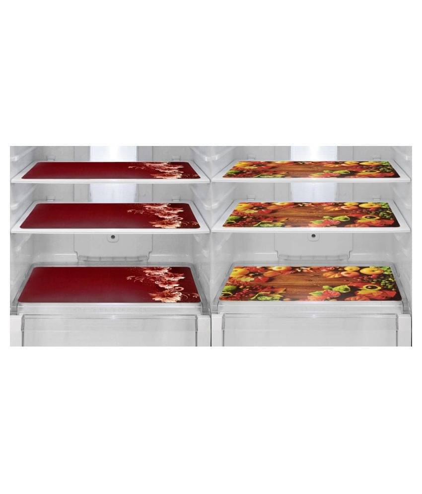 Revexo Set of 6 PVC Multi Fridge Mats Revexo Set of 6 PVC Multi Fridge Mats