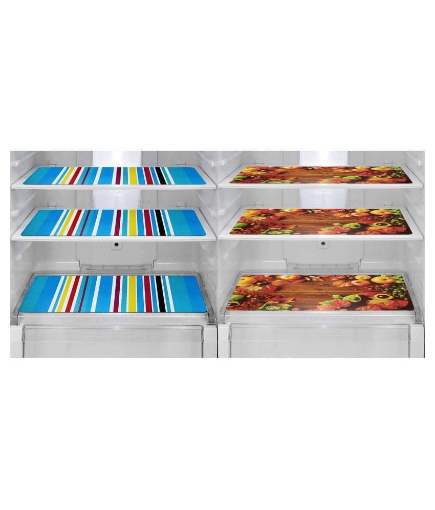Revexo Set of 6 PVC Multi Fridge Mats Revexo Set of 6 PVC Multi Fridge Mats