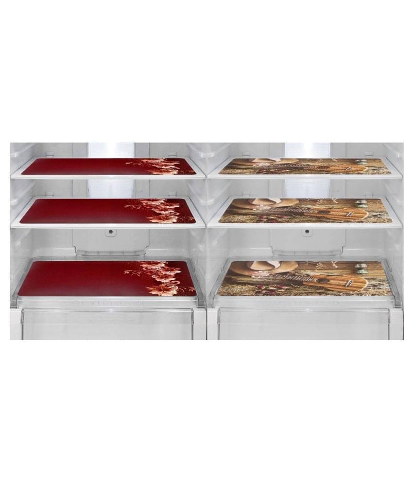 Revexo Set of 6 PVC Multi Fridge Mats Revexo Set of 6 PVC Multi Fridge Mats